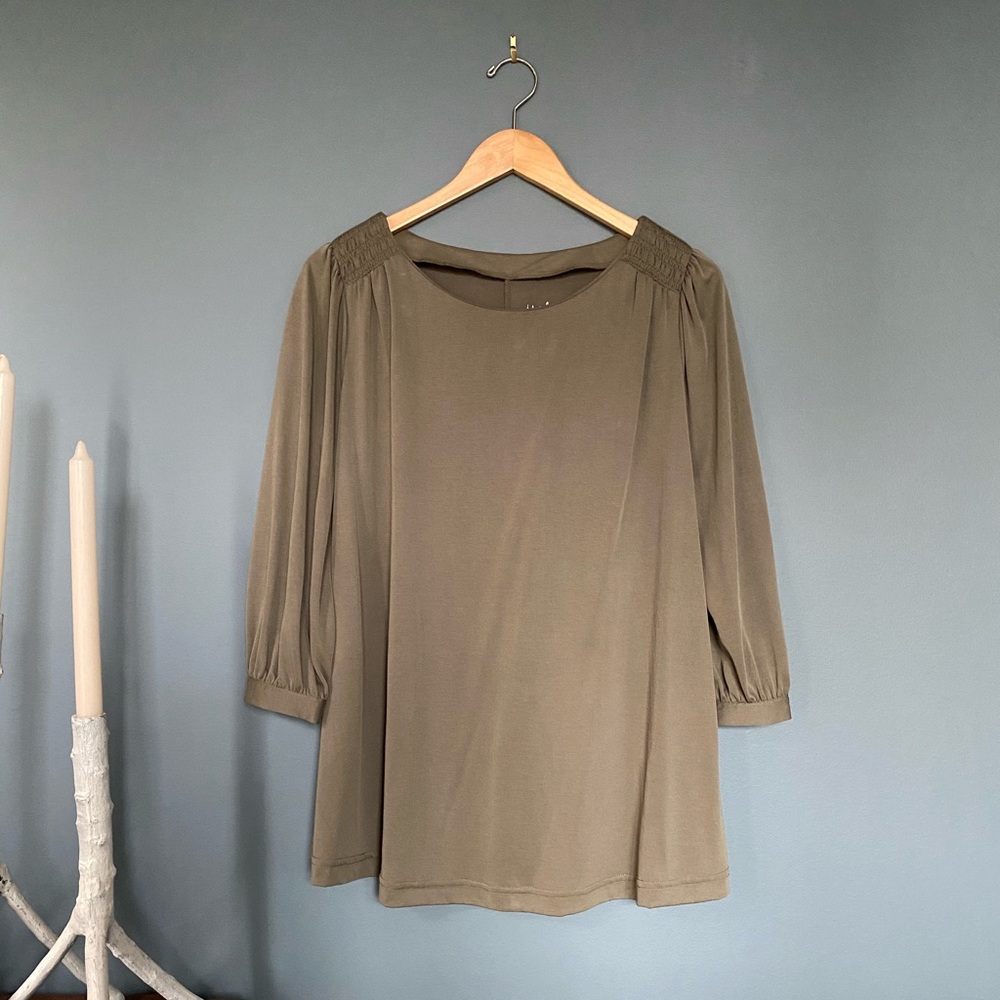 Isabel Maternity Olive Green Blouse Size S